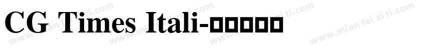 CG Times Itali字体转换